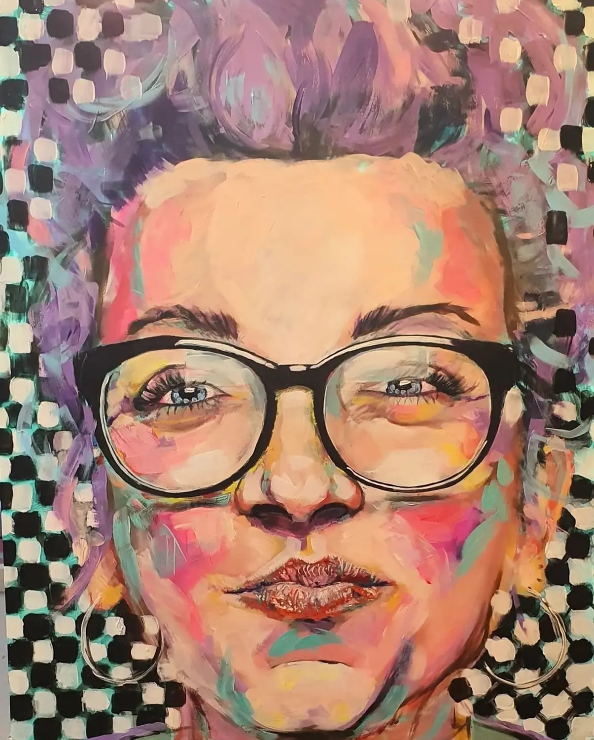Kunstwerk, dem Frauen gegenüberstehen von Kassarti 
